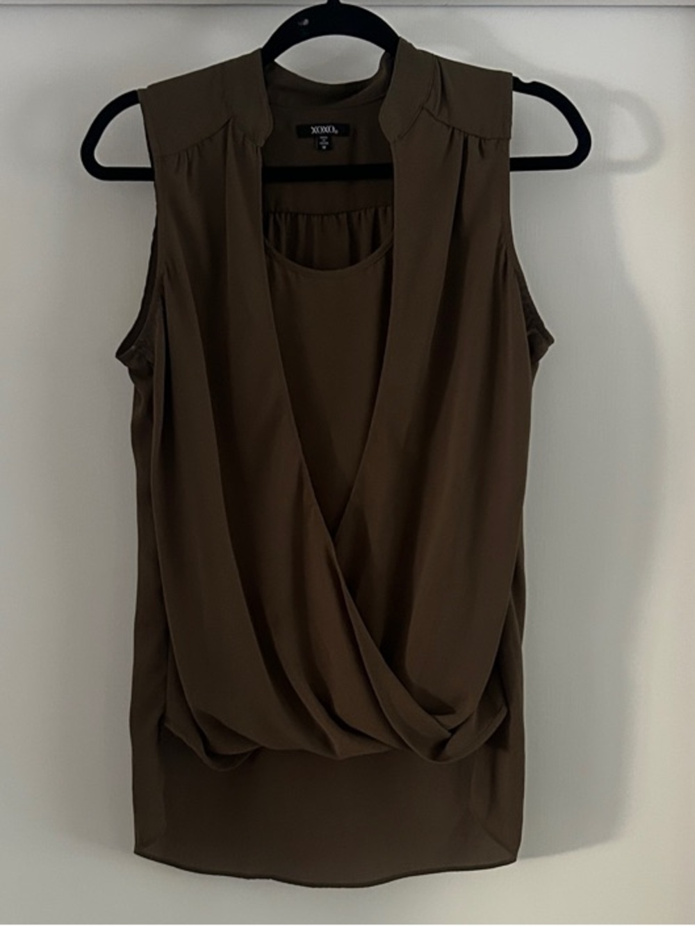 XOXO Olive Wrap-Style Sleeveless Camisole Size M